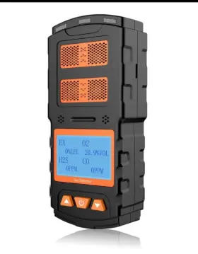 B0bznyfnn3 Monitor Gas Detector Chnadks Rechargeable 4 Ex H2s Co O2 With Lcd