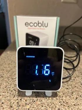 Eb100w Monitor Ecosense Eb100 Ecoblu Home Radon Detector Display Results Every 10 Minutes