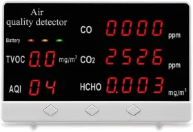 Jsm-131co Monitor Air Quality Accurate Tester For Co2 Formaldehyde Hcho Tvoc/aqi Multifun