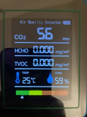 Zn-mt25 Monitor Air Quality Detector Co2 Hcho Tvoc With Type-c Charging