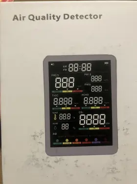 Morptra 717710606469 Professional Indoor Air Quality Monitor With Aqi Beep Alarms Portable Real-t