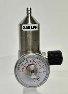 220094 Msa Cga 0.5lpm Fixed Flow Calibration Gas Regulator 0-1500psi C10 Fitting
