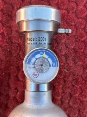 10035594 Msa Honeywell Rp Gas Miser Demand Regulator 0-1000 Psiwith Canister Calibration