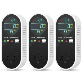 Nicgol 716035736141 Upgraded Natural Gas Leak Detector And Carbon Monoxide Detectors - 4 In 1 Natur