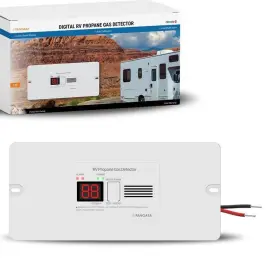 Pangaea 850027744049 Digital Rv Propane Gas Detector With 85db Loud Alarm Dc 12v For Trailer Motorhom