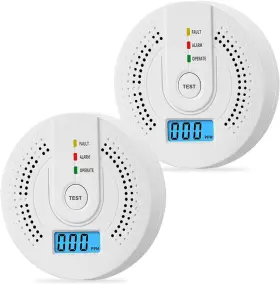 Wj-co605 Phsmont Carbon Monoxide Detectors Aa Batteries Powered Not Included Co Gas 2 Packs