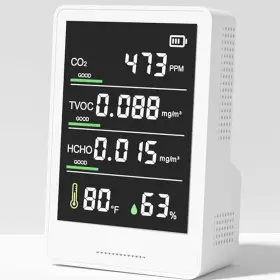 Pinotec 717012993427 5-in-1 Professional Indoor Air Quality Monitor Portable Co2