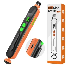 Pojifi 741365675419 Rechargeable Natural Gas Detector Leak With Audible Visual Alarm