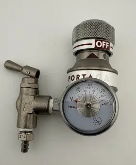 90096208 Portagas Gas Cylinder Regulator Stainless Steel 0.5 Lpm Cga 600