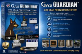 Qtronics 9655400005 Gas Guardian Wireless Leak Protection System W Automatic Shutoff Valve. 200