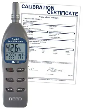 8706-nist Reed Instruments 8706 Digital Psychrometer / Thermo-hygrometer Wet Bulb Dew
