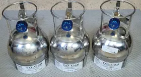 24173 Restek Lot Of 3 Air Sampling Canisters To-can Catalog #24173 24173 Restek Lot Of 3 Air Sampling Canisters To-can Catalog #24173