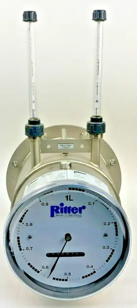 2-120 Ritter Tg1/2 Drum-type Gas Meter Wet-test Ltr/h With 2 Thermometers