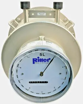Ritter Tg5/2 Drum-type Gas Meter Wet-test 10-600 Ltr/h Stainless Steel