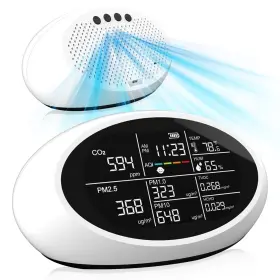 605e Rozoroo 12-in-1 Air Quality Monitor Indoor Portable For Co2 Pm