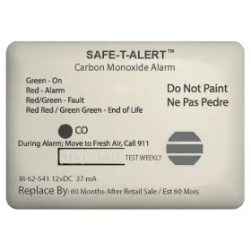 61254 Safe-t-alert 62 Series Carbon Monoxide Alarm 12v With Relay Co