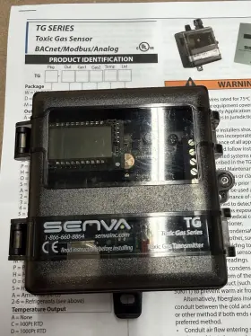 163877 Senva Toxic Gas Sensor Model Tgw -bdx -a