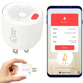 Smarter Living 628678785205 Wifi Gas Alarm Leak Detector For Natural Propane Methane Butane Lpg