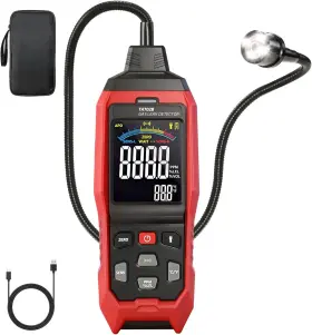 Ta702b Sonicrapid Rechargeable Gooseneck Gas Leak Detector With Flashlight - Portable Inspection T