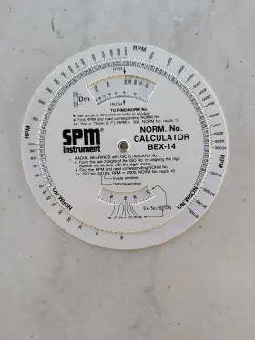 Bas-10 Spm Bex-14 Instrument Norm No. Calculator For Bearing Analyzer Js