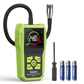 50-50000ppm Tadeto 768358147609 Natural Gas Detector 2.6ftft Lcd Screen Leak High Sens