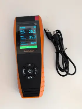 Lkc-100s Temtop Air Quality Monitor Pm2.5 Pm10 Formaldehyde Temperature Humidity Tvoc