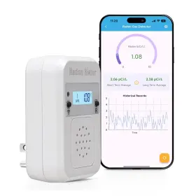 Toolhome 737706259660 Wifi Home Radon Detector Portable Meter With Real-time Short And Long-te