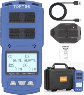 Guard-122 Toptes New Monitor Gas Detector For H2s Co Lel And O2 0.5 S Response