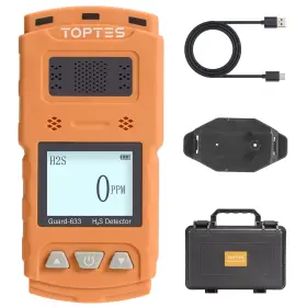 Guard-633 Toptes H2s Detector Monitor Clip On With Precise Gas Sensor 0.5s Fas