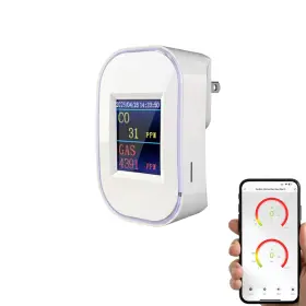 Tulilut 714371010345 Wifi Carbon Monoxide And Natural Gas Detector Plug-in 2-in-1 Gas-co White