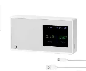 Air-01 Ubrm Household Air Quality Detector Pm2.5 Hcho Tester With Electricity Quantity Tempe