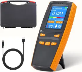 Vislone 7306983922014 Ozone Detector O3 Air Quality Monitor Gas Tester Meter Home Black Orange