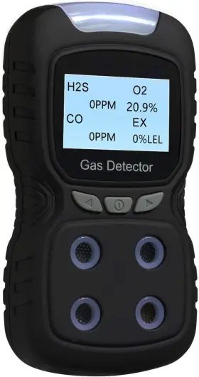 Det-4v1-fbm Vzmcov Gas Detector Rechargeable Portable 4 1 Clip 4-gas Monitor Meter Tester Analyzer