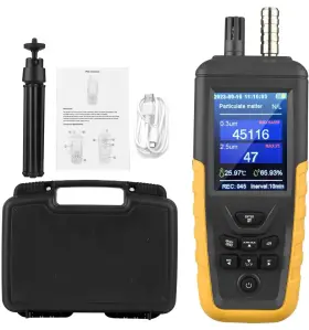 T7-tc8100 Waporich Air Quality Monitor Dust Particle Counter Pm0.3/2.5/10um Particulate Usb