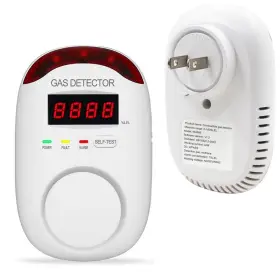 Weshlgd 604477838380 Natural Gas Detector Plug-in Alarm And Monitor For Home Kitchen