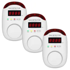 Weshlgd 604477838397 Natural Gas Detector Plug-in Alarm And Monitor For Home Kitchen