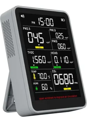 Pm2.5 Xoopon Ak16 Professional 9-in-1 Indoor Air Quality Monitor With Pm1.0 Pm10 Hcho