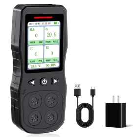 Zykycx 764965383119 4 Gas Monitor Multi Detector For O2 Co H2s Combustible Tester Rec