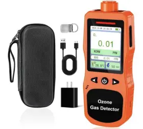 B0fjf21p38 Zykycx Ozone Gas Detector With Carrying Case Usb Charger And Accessories
