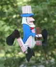 Uncle Sam W/ Flag Mini Whirligigs Yard Art American Hand Made New. Price: $25.00.