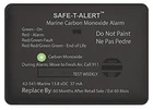 Mti 62-541-BL-MARINE Safe T-alert Series Carbon Monoxide Alarm Blk Surface New. Price: $77.30.