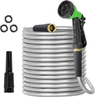 Garden Hose 100FT Stainless Steel Water Super Tough Flexible Pipe New. Price: $62.69.