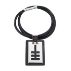 Rochet Roma Power Black Ip Stainless Steel Industrial Design Pendant W/ Cord New. Price: $79.95.