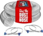 Pvc Dust Collection Hose 2 10 W/4 Thumbscrew Clamps, Clear Flexible Usa New. Price: $58.57.