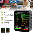 6 In Air Quality Monitor PM2.5 PM10 Hcho Tvoc CO2 Tester Formaldehyde New. Price: $18.99.