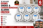 X-sense SC07-W 6-PACK Wireless Interlinked Smoke & Carbon Monoxide Alarm Lcd Etl New. Price: $179.99.